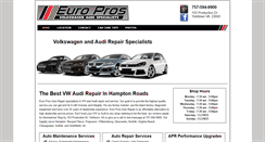 Desktop Screenshot of europrosautorepair.com